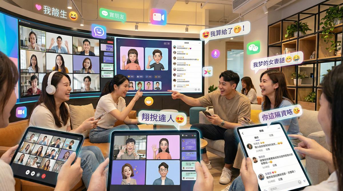 国产主播甜心社区互动场景